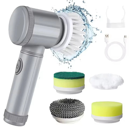 Cordless Electric Spin Scrubber 5-in-1 Cleaning Brush